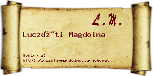 Luczáti Magdolna névjegykártya